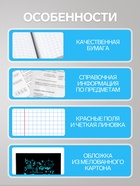 Набор предметных тетрадей Calligrata «Супернеон», 10 предметов, 48 листов, со справочным материалом, обложка из мелованного картона - Фото 3