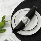 Кольцо для салфетки «Лист», 6.5×4.5×5 см, железо, серебристое - Фото 3