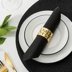 Кольцо для салфетки «Капли», 5.5×4.5×3 см, железо, золотистое - Фото 3