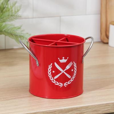 Подставка под столовые приборы Crown, h=13 см, цвет красный