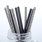 Трубочки для коктейля «Ассорти», набор 12 шт., цвет чёрный - фото 6448748