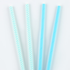 Трубочки для коктейля «Ассорти», набор 12 шт., цвет голубой - фото 9574659