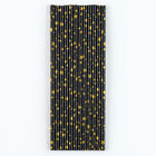 Трубочки для коктейля «Звёзды», набор 12 шт., цвет золотой - фото 108514853