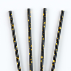 Трубочки для коктейля «Звёзды», набор 12 шт., цвет золотой - Фото 3