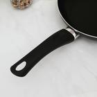 Сковорода Lite, d=24 см, стеклянная крышка, пластиковая ручка, антипригарное покрытие, цвет чёрный - фото 60793947