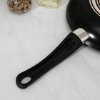 Сковорода Lite, d=24 см, стеклянная крышка, пластиковая ручка, антипригарное покрытие, цвет чёрный - фото 60793948