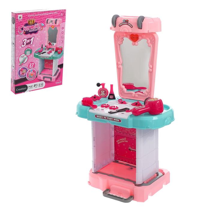 УЦЕНКА Игровой набор трюмо «Маленькая красотка», с аксессуарами, со световыми эффектами - Фото 1
