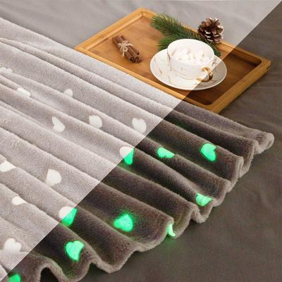 Плед светящийся в темноте «Этель. Love», 150×200 см, корал-флис