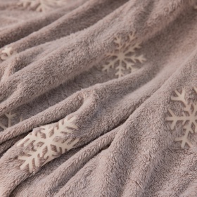 Плед светящийся в темноте «Этель. Снежинки», 150×200 см, корал-флис