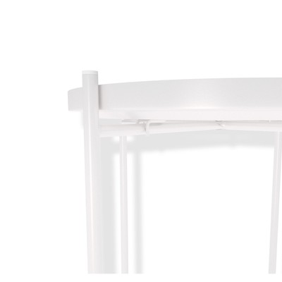 Столик журнальный, 376х376х515, Белый муар