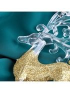 Ёлочная игрушка «Зимнее волшебство. Олень с узорными рогами», 9×16 см, прозрачно-золотой, МИКС - Фото 3