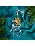 Ёлочная игрушка «Зимнее волшебство. Олень с узорными рогами», 9×16 см, прозрачно-золотой, МИКС - Фото 6