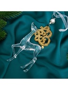 Ёлочная игрушка «Зимнее волшебство. Олень с узорными рогами», 9×16 см, прозрачно-золотой, МИКС - Фото 7