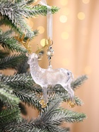 Ёлочная игрушка «Зимнее волшебство. Лось», 12×14.5 см, прозрачно-золотой - Фото 2