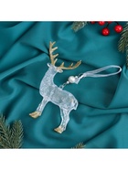 Ёлочная игрушка «Зимнее волшебство. Лось», 12×14.5 см, прозрачно-золотой - Фото 3