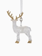 Ёлочная игрушка «Зимнее волшебство. Лось», 12×14.5 см, прозрачно-золотой - Фото 6