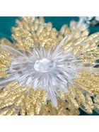 Ёлочная игрушка «Зимнее волшебство. Снежинка - звёздная сияние», 13×13.5 см, золото - Фото 3