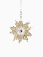 Ёлочная игрушка «Зимнее волшебство. Снежинка - звёздная сияние», 13×13.5 см, золото - Фото 6