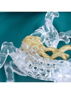 Ёлочная игрушка «Зимнее волшебство. Олень в прыжке с шарфом», 13×12 см, прозрачно-золотой - Фото 4