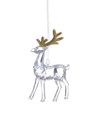 Ёлочная игрушка «Зимнее волшебство. Олень грация», 8×14 см, прозрачно-золотой - Фото 6