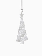 Ёлочная игрушка «Зимнее волшебство. Ёлка нарядная блестящая», 7×14 см, белый - Фото 6