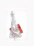 Ёлочная игрушка «Зимнее волшебство. Ёлка нарядная блестящая», 7×14 см, белый - Фото 7