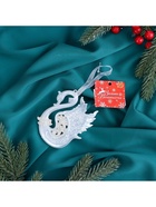 Ёлочная игрушка «Зимнее волшебство. Лебедь величие», 10×11 см, белый - Фото 4