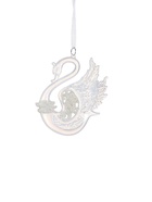 Ёлочная игрушка «Зимнее волшебство. Лебедь величие», 10×11 см, белый - Фото 5