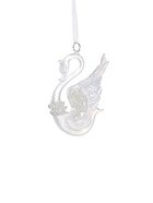 Ёлочная игрушка «Зимнее волшебство. Лебедь величие», 10×11 см, белый - Фото 6