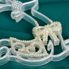 Ёлочная игрушка «Зимнее волшебство. Бегущий олень блеск», 10×19 см, белый, МИКС - Фото 2