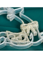 Ёлочная игрушка «Зимнее волшебство. Бегущий олень блеск», 10×19 см, белый, МИКС - Фото 3