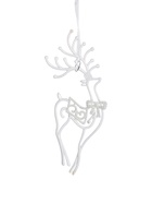 Ёлочная игрушка «Зимнее волшебство. Бегущий олень блеск», 10×19 см, белый, МИКС - Фото 5