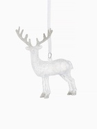 Ёлочная игрушка «Зимнее волшебство. Олень блеск», 12×14.5 см, белый - Фото 5