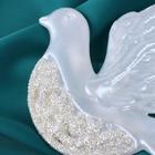 Ёлочная игрушка «Зимнее волшебство. Голубка блеск» пластик, 10х10,5 см, белый - Фото 2