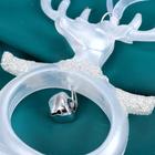 Ёлочная игрушка «Зимнее волшебство. Олень» 8×11 см, белый - Фото 2