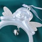 Ёлочная игрушка «Зимнее волшебство. Снеговик» 9.5×11 см, белый - Фото 2