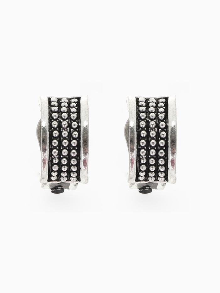 Клипсы для ушей QF «Грейс», шарики, цвет чернёное серебро - Фото 1