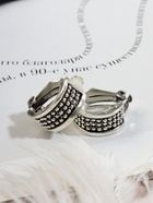 Клипсы для ушей QF «Грейс», шарики, цвет чернёное серебро - Фото 6