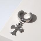 Моно-серьга «Крест», цвет серебро - Фото 2