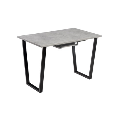 Стол «Атлант - 02», 1200(1700)×800×750 мм, цвет бетон чикаго светлый/опора чёрный