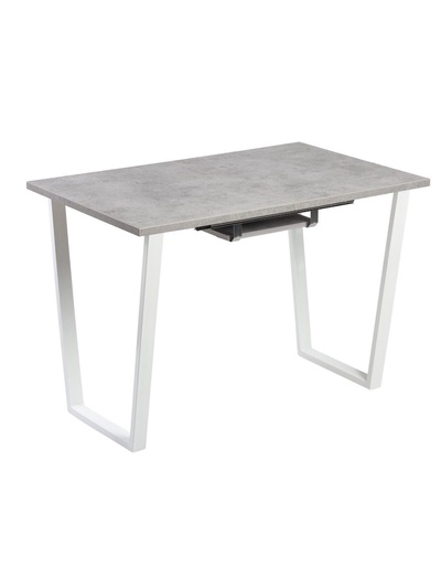 Стол «Атлант – 02», 1200(1700)×800×750 мм, цвет бетон чикаго светлый/опора белый