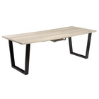 Стол «Атлант – 02», 1200(1700)×800×750 мм, цвет галифакс белый/опора чёрный 7127244