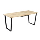 Стол «Атлант – 02», 1200(1700)×800×750 мм, цвет дуб небраска/опора чёрный 7127248