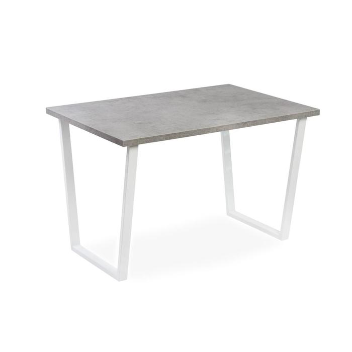 Стол АТЛАНТ-10 1620*950х750 Бетон Чикаго светлый/Опора АТЛАНТ-Белый - Фото 1