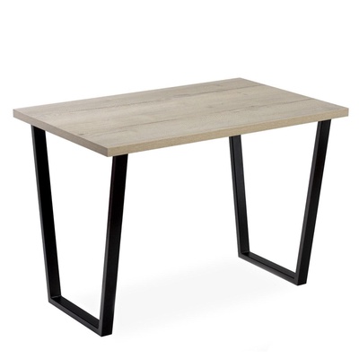 Стол «Атлант – 10», 1620×950×750 мм, цвет галифакс белый/опора чёрный