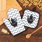 Кухонный набор Доляна Teapot, прихватка 17×17 см, рукавица 26×16 см,100% п/э - Фото 1