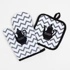 Кухонный набор Доляна Teapot, прихватка 17×17 см, рукавица 26×16 см,100% п/э - Фото 2