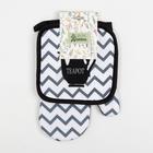 Кухонный набор Доляна Teapot, прихватка 17×17 см, рукавица 26×16 см,100% п/э - Фото 4