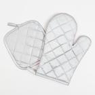 Кухонный набор Доляна «Личи» прихватка 17*17 см, варежка-прихватка 26*16 см, 100% п/э - Фото 3