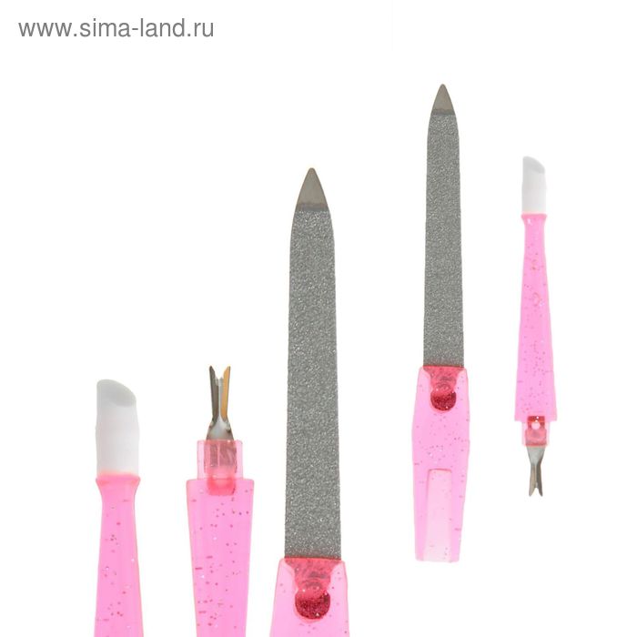 Пилка-триммер-пушер для ногтей, разборная, 18 см, цвет МИКС - Фото 1